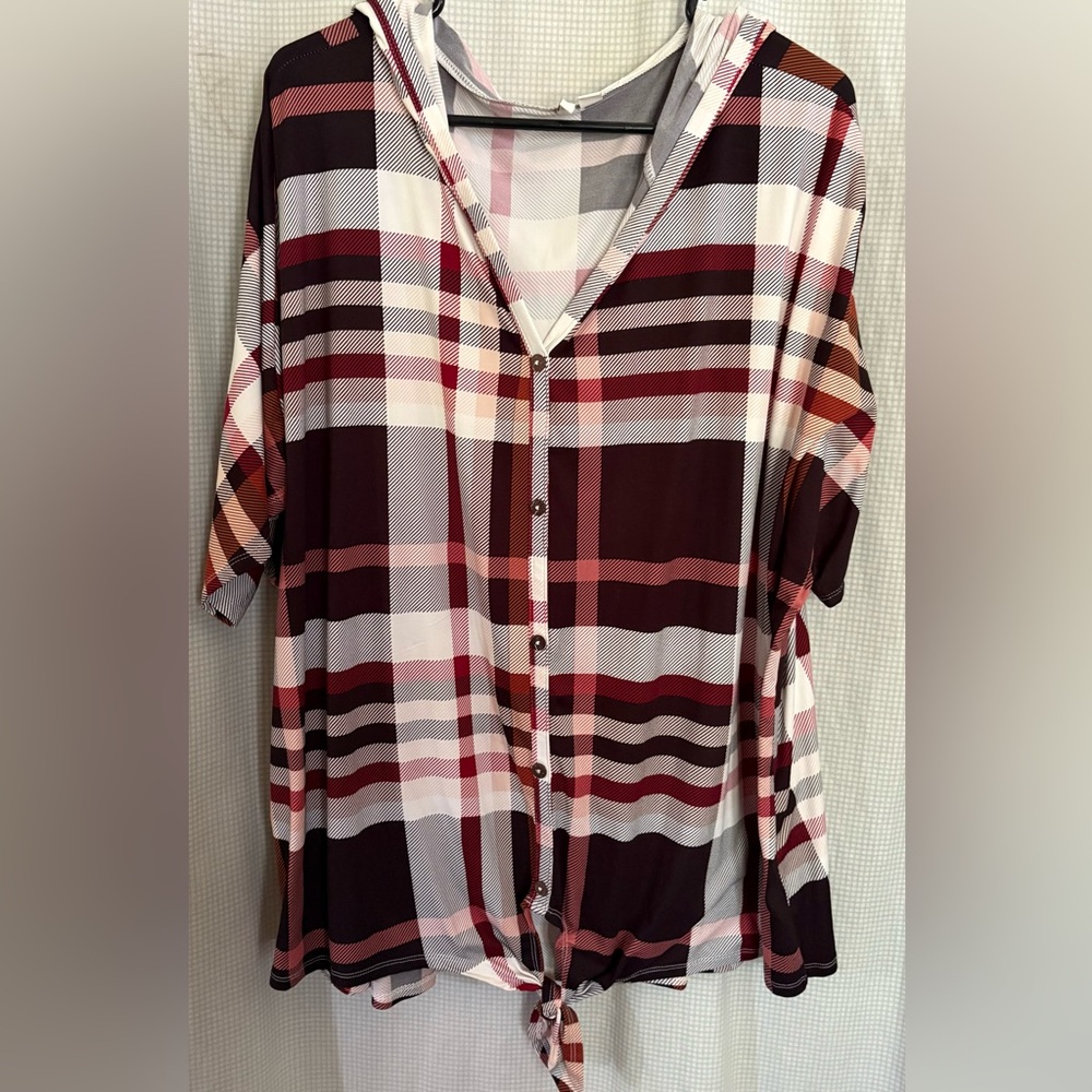 Cato Multicolor Plaid Button-Down Shirt